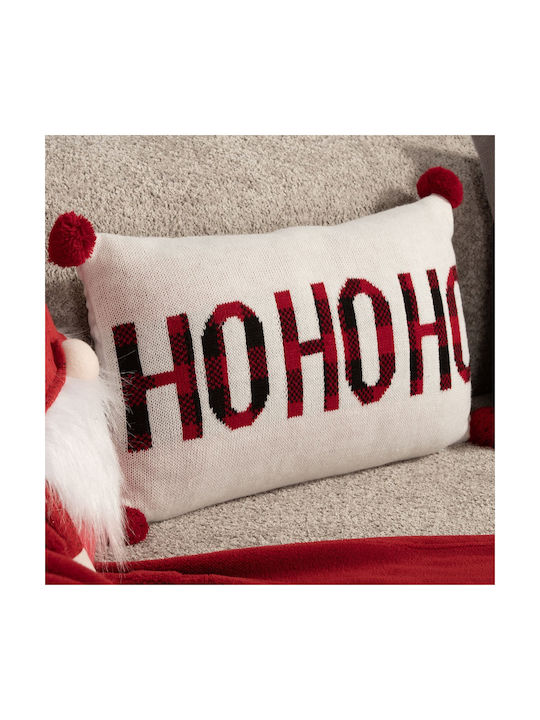 Nef-Nef Homeware Husă Decorativă de Crăciun pentru Pernă Dreptunghiulară Ho Alb 30x50buc