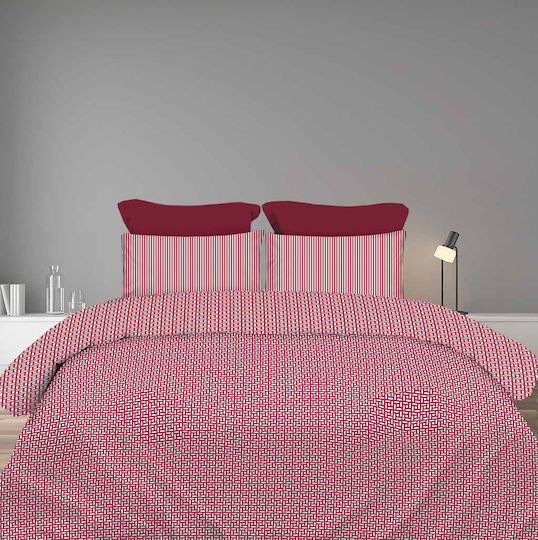 Astron Italy Maira Σετ Υπέρδιπλο 4τμχ 240x260εκ. Redwine