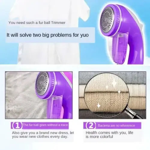 Rechargeable Fabric Shaver Purple