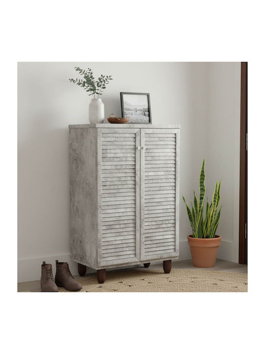 Santo Wooden Shoe Organizer with 4 Shelves Carbon 60x34.5x91.5cm