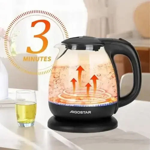 Aigostar Reisekessel 1Es 2200W Schwarz