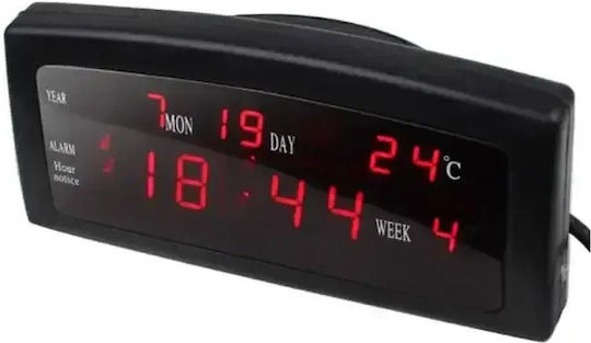 Tischuhr Digital LED Mit Wecker Schwarz 909-A