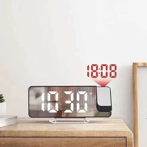 Spring Επιτραπέζιο Ψηφιακό Ρολόι LED Μαύρο