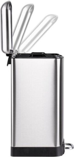 Atmosphera Metallisch Badezimmer Mülleimer Sanftes Schließen Silber