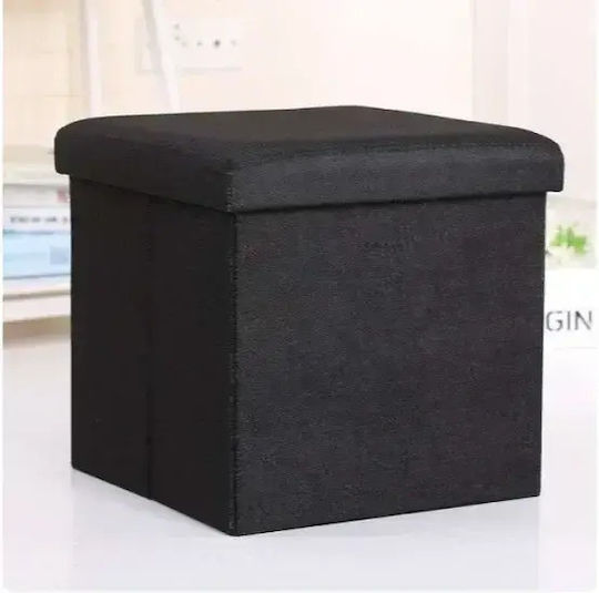 Scaun Camera de zi Cu spațiu de depozitare Negru 30x30x30buc Scaun Camera de zi Cu spațiu de depozitare Negru 30x30x30buc
