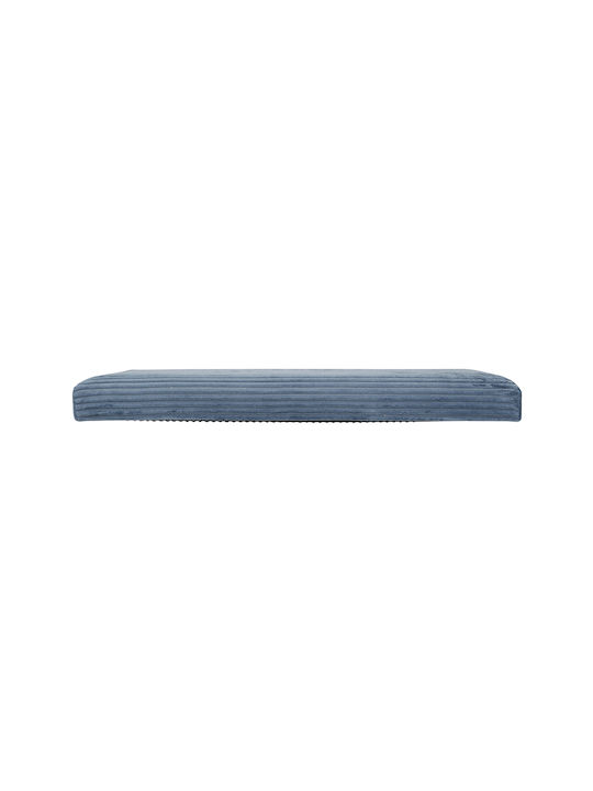 Stool For Living Room Upholstered with Fabric Blue 76x38x38cm