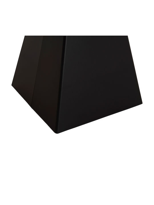 Square Central Coffee Table Sintered Glass Black 2 Pieces W70xL70xH42cm