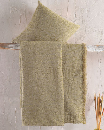 Rythmos Melie Sofa Throw 2 Seater Chenille 180x240cm Golden Olive