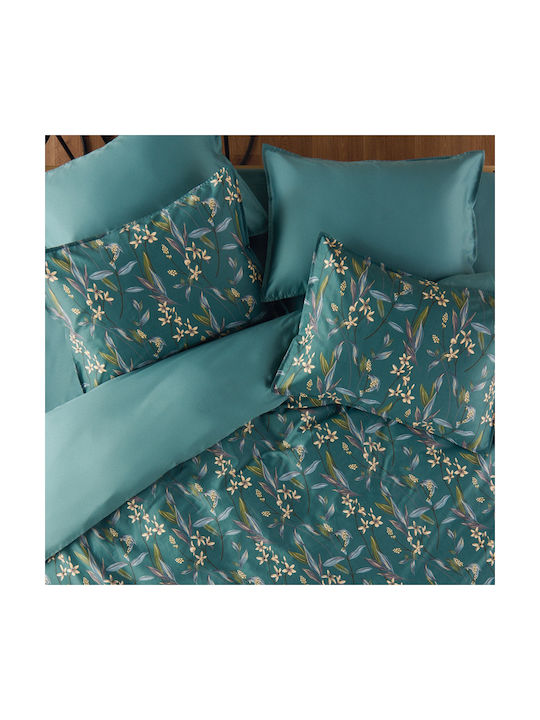 Kentia Gianna Σετ Μαξιλαροθήκες Oxford Green 50x70εκ.