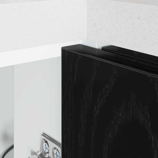 Ъглов Шкаф Окачен Black Oak 86x46x81.5бр