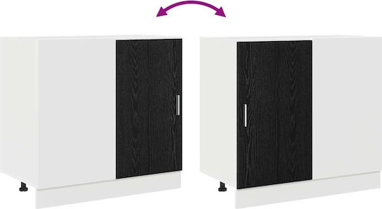 Ъглов Шкаф Окачен Black Oak 86x46x81.5бр