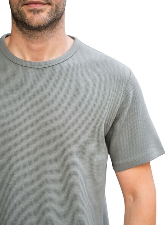 Herrenblusen Kurzarm T-Shirt Sage Grün