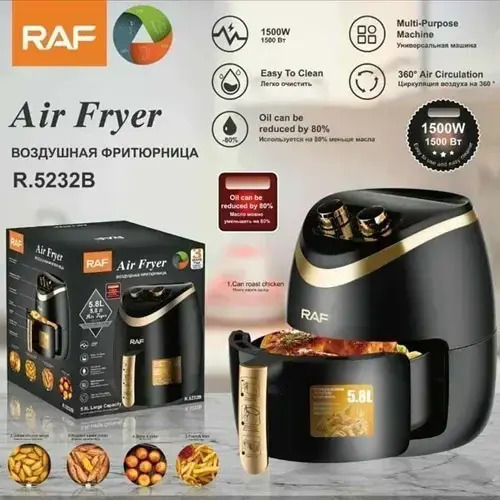 Raf R5232b Heißluftfritteuse 5.8Es Schwarz