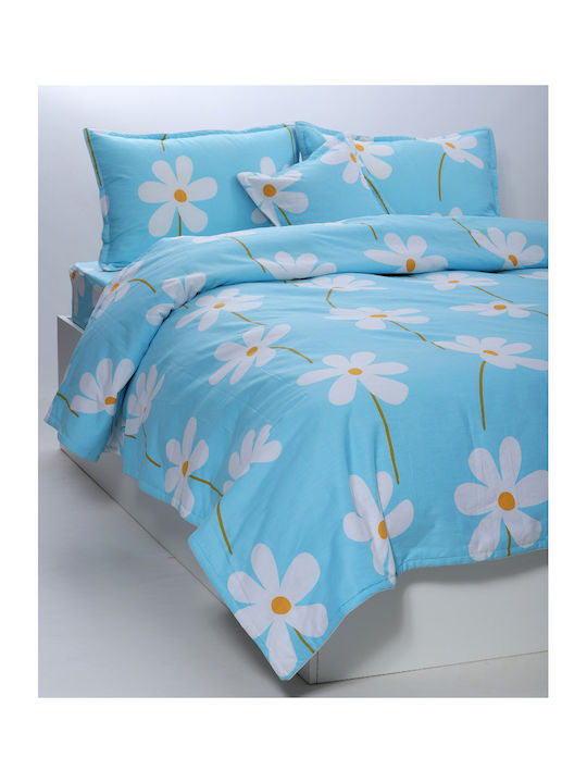 Silk Fashion Duvet Cover Set Cotton Double with 2 Pillowcases & 1 Sheet 215x240 Joy 6