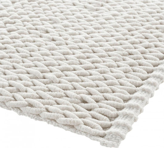 Atmosphera Bath Mat Douceur D`interieur Isalis White 50x80cm