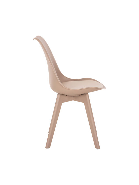 Vegas Kitchen Polypropylene Chair Cappuccino 46x58x82cm