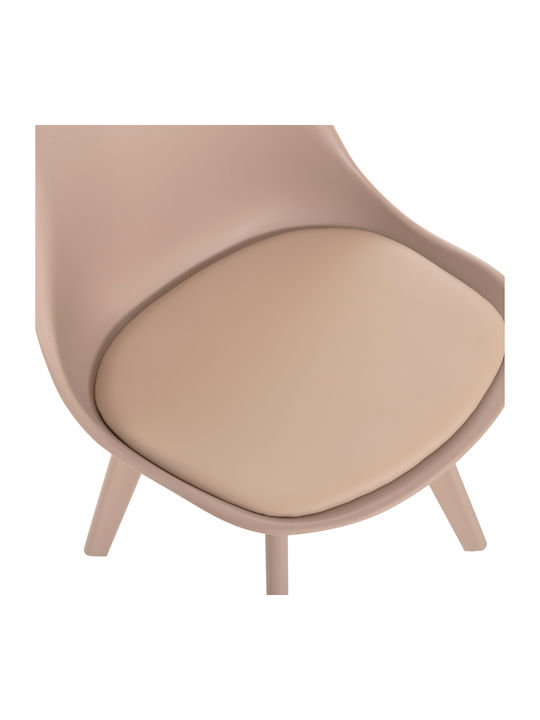 Vegas Kitchen Polypropylene Chair Cappuccino 46x58x82cm