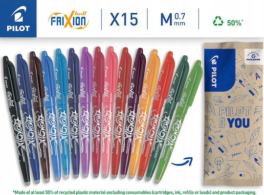 Pilot Frixion Ball Fr07 Pen Set X15 Colors Pis15/0551614