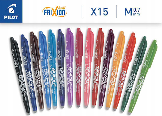 Pilot Frixion Ball Fr07 Pen Set X15 Colors Pis15/0551614
