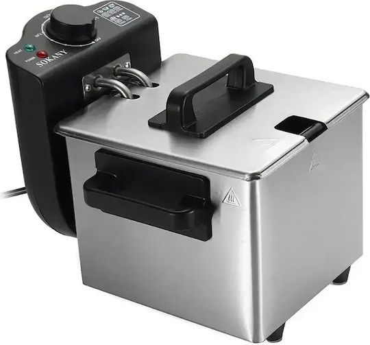 Sokany WJ-804 Deep Fryer 1.5lt Silver