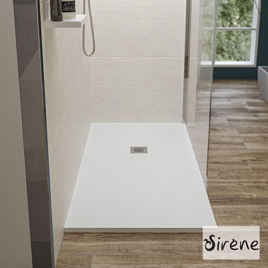 Sirene Granit Dusche x80cm Weiß