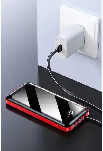 Andowl Q-DC110 Power Bank 12000mAh με Θύρα USB-A Μαύρο/Κόκκινο