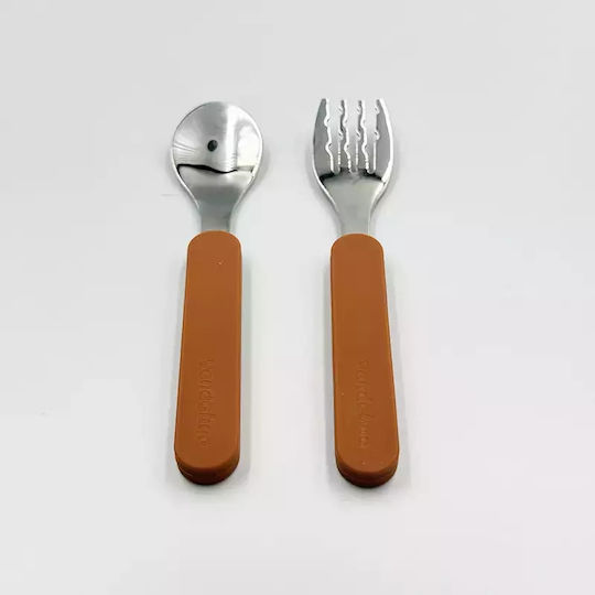Pandaboo Baby Set with Fork made of Metal 2pcs