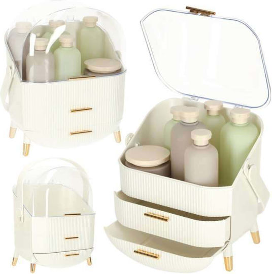 Cosmetics Organizer With 2 White Drawers