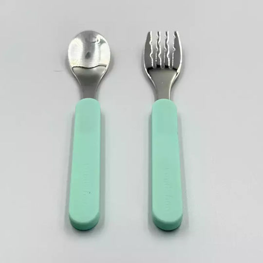 Pandaboo Baby Set with Fork made of Metal 2pcs