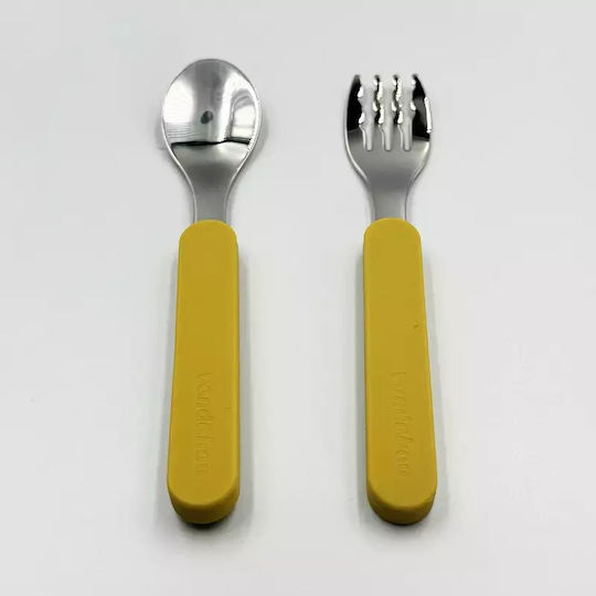 Pandaboo Baby Set with Fork made of Metal 2pcs