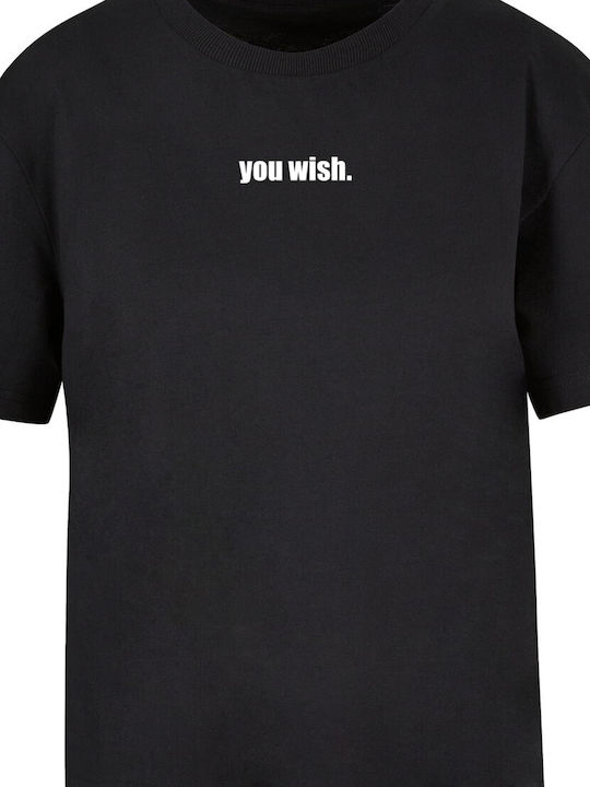 Miss Tee You Wish Tee Black Yes Ss24 Mst152-00007