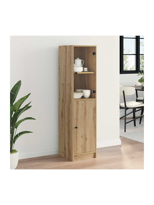 Витрина за дневна от ПДЧ със стъкло Artisan Oak 35x37x142см