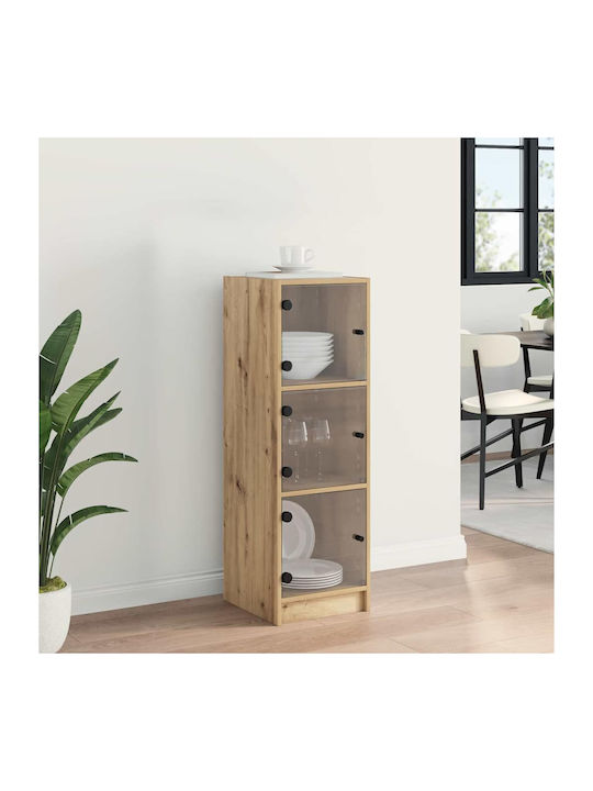 Висулка Витрина за хол от ПДЧ със Стъкло Artisan Oak 35x37x109см