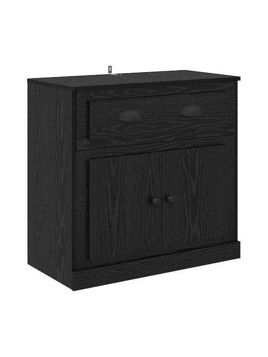 Витрина за дневна от ПДЧ със стъкло Черна Бук 70x35.5x67.5см