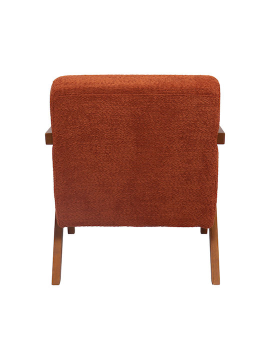 Garifa Πολυθρόνα Terracotta, Καρυδί 79x75x75cm