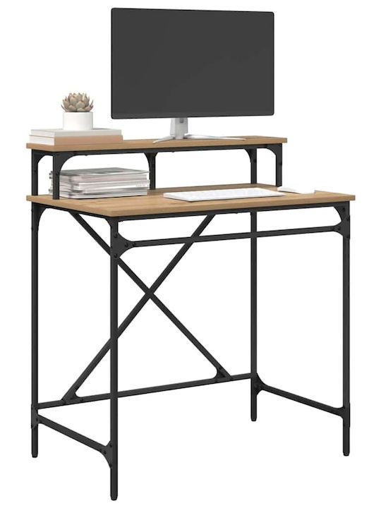Computer Büro Artisan Holz Artisan Oak mit Metallbeinen 80x50x90cm