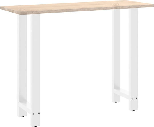 vidaXL Metallic Furniture Leg 2 Pieces Suitable for Table / Coffee Table 50x100x100cm White