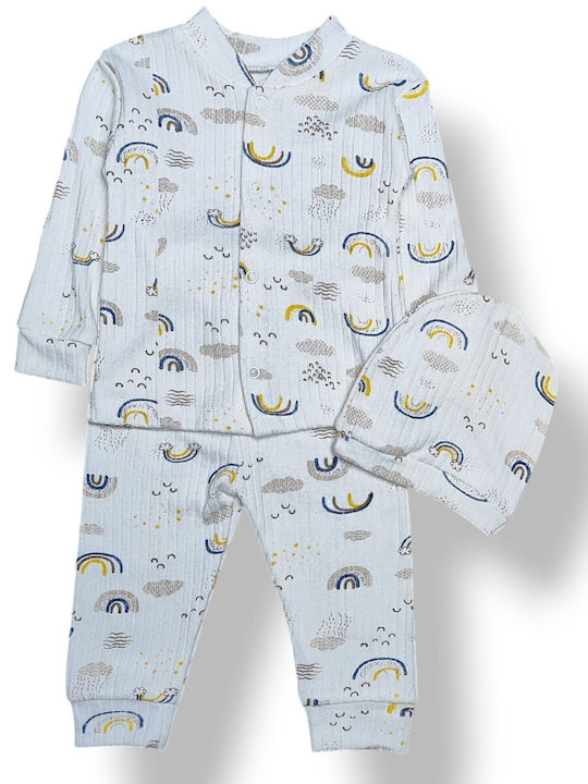 Babydom Παιδική Πιτζάμα Εκρού, Γήινες Αποχρώσεις