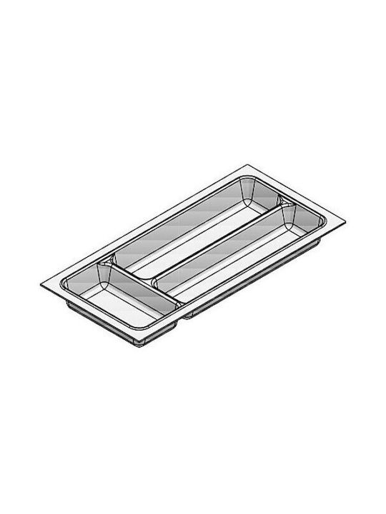 Agoform Tăvi Pentru Tacâmuri De Sertar Din Plastic 29x48cm Albă