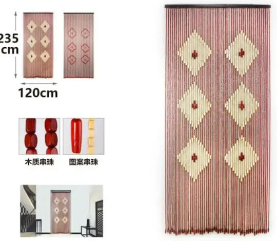 KMT Style Κουρτίνα Πόρτας από Πλαστικό Κόκκινη 120x235cm 296434