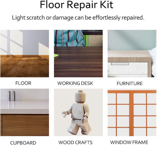 Kit De Reparare Mobilier Podea Zola Unealtă De Reparare 11 Blocuri De Ceară În Culori Diferite 2 Raclete Burete Țesătură Cutie De Depozitare