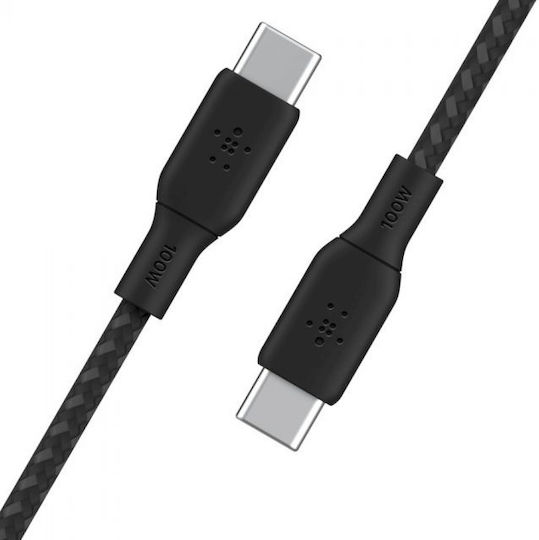 Belkin Boost↑charge Pro Cablu Braided USB-C Masculin - USB-C 240W PD Negru 3m CAB025HQ3MBK