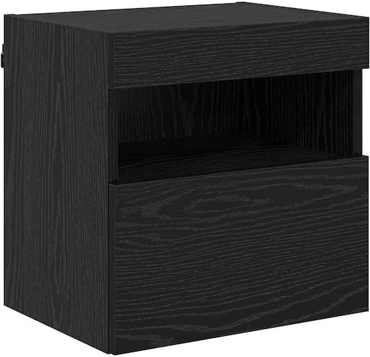 Living Room TV Unit with Lighting Black Beech L40xW30xH40cm