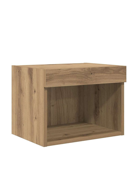 Wohnzimmer TV-Einheit Black Beech mit Beleuchtung L60xB30xH30cm