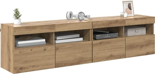 Σύνθετο Σαλονιού Artisan Oak με Φωτισμό Μ80xΒ30xΥ40εκ.