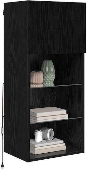 Животно помещение ТВ единица Black Beech с Осветление Д40.5xШ30xВ90бр