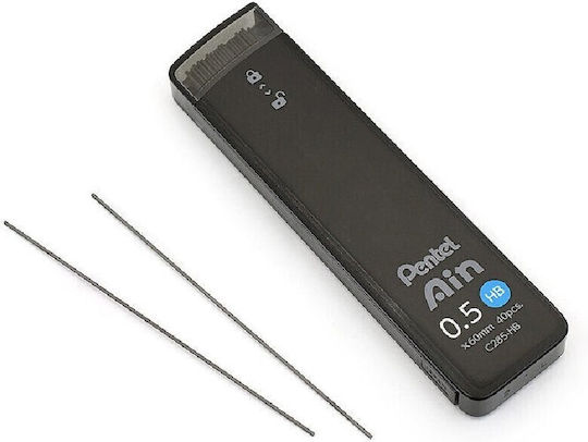 Pentel Ain Leads 0,5mm Hb 60mm 40pcs C285-hb 4902506405593