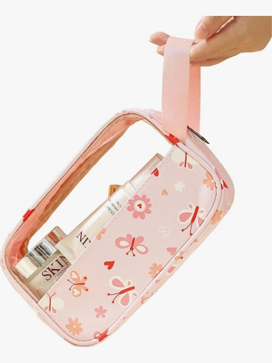 Kosmetiktasche mit Reißverschluss Pu Rosa