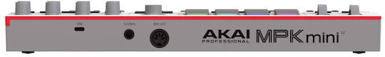 Akai Proffesional Midi Keyboard Mpk Mini with 25 Keys White