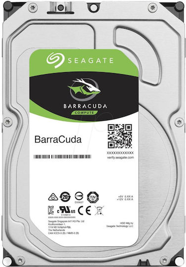 Seagate Barracuda 1TB HDD Σκληρός Δίσκος 3.5" SATA III 7200rpm με 256MB Cache για Desktop ST1000DM014
